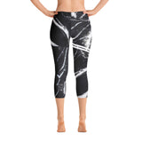 ALLsoPURE Black Marble Capri Leggings