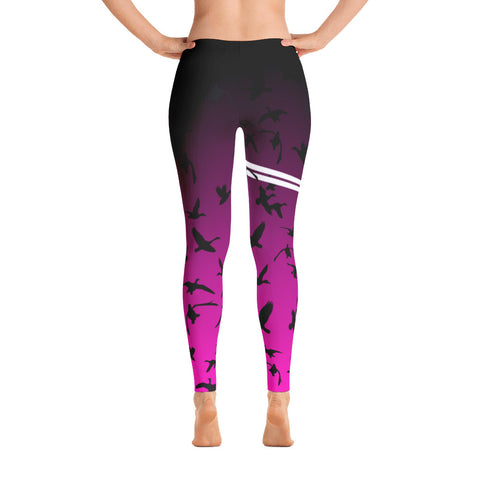 ALLsoPURE Duck Hunting Leggings Pink Black Ombre Leggings