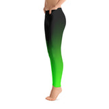 ALLsoPURE Black Green Ombre Leggings