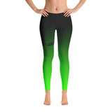 ALLsoPURE Black Green Ombre Leggings