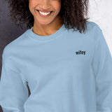 wifey Embroidered Sweatshirt