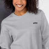 wifey Embroidered Sweatshirt