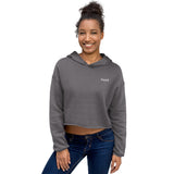 Wifey Embroidered Crop Hoodie