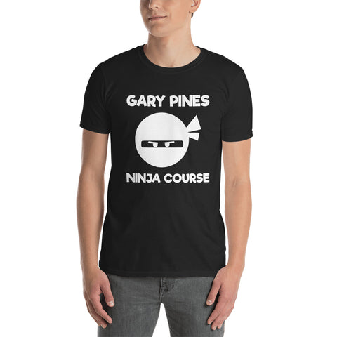 Gary Pines Ninja Course - Website, Events, Sponsor Logos Back Short-Sleeve Unisex T-Shirt