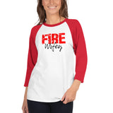 FIRE Wifey 3/4 sleeve raglan shirt