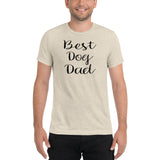 Best Dog Dad Black Writing Short sleeve t-shirt