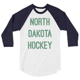 North Dakota Hockey 3/4 sleeve raglan shirt