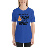 Husky Black Pizza Short-Sleeve Unisex T-Shirt