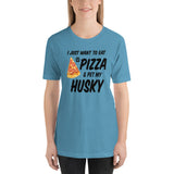 Husky Black Pizza Short-Sleeve Unisex T-Shirt