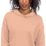Wifey Embroidered Crop Hoodie